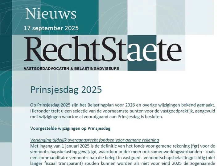 Nieuwsbrief Prinsjesdag 2025