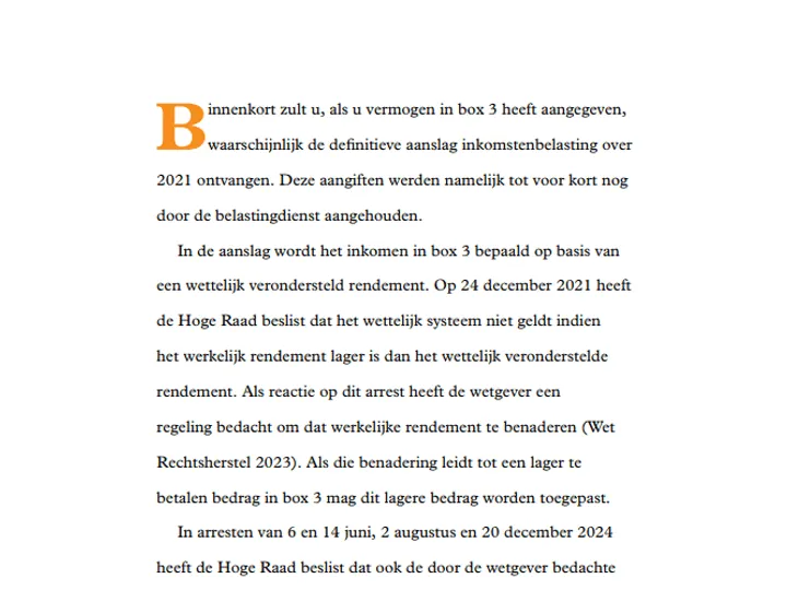Definitieve aanslag inkomstenbelasting 2021 (of latere jaren) ontvangen? Maak bezwaar!