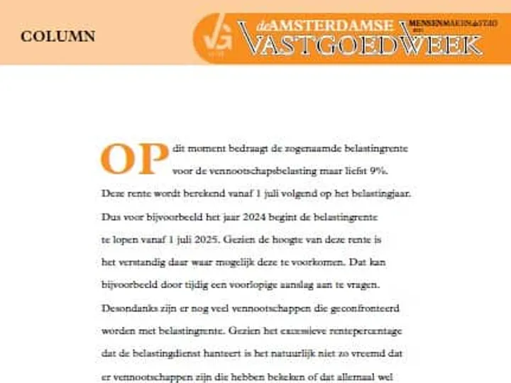 Tijdig actie nodig tegen excessieve belastingrente