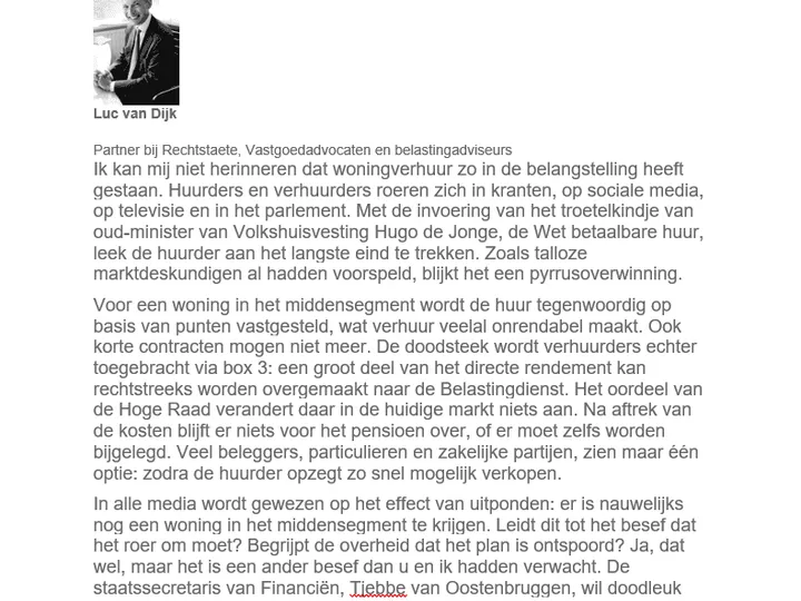 Wat doet een handige belegger met z’n woningen?