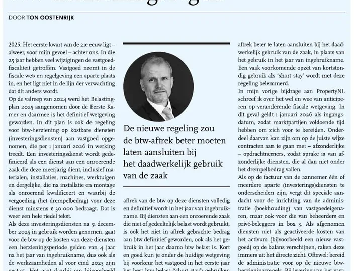 Nieuw jaar, nieuwe btw-herzieningsregels