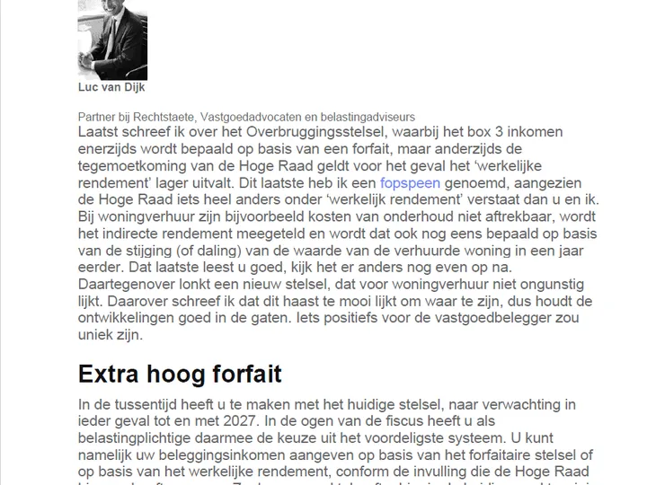 Hoe overleef je het overbruggingsstelsel van box 3