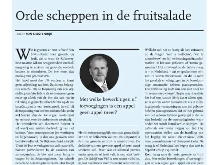Orde scheppen in de fruitsalade