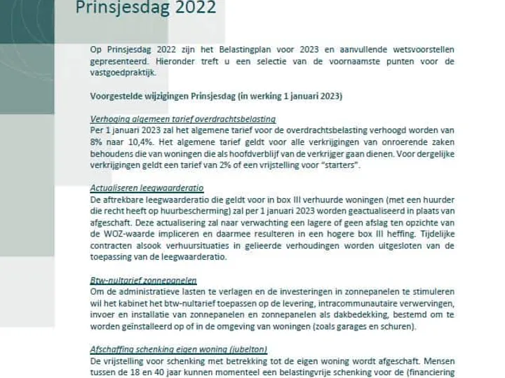 Prinsjesdag 2022