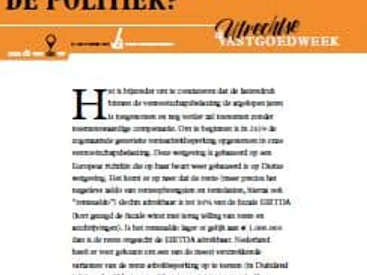 Vennootschapsbelasting pinautomaat van de politiek